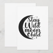 Blijf Wild Moon Kind Spooky Halloween Gift Kaart (Voorkant / Achterkant)