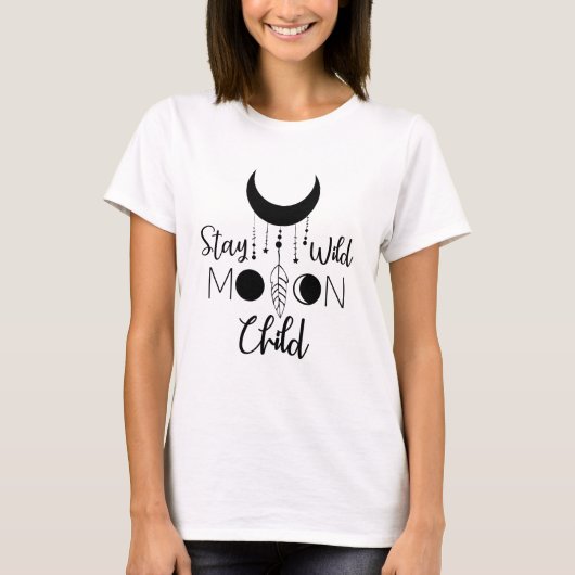 Blijf Wild Moon Kind T-shirt (Voorkant)