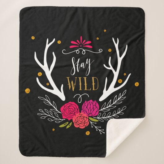 Blijf Wild Sherpa Deken (Voorkant)