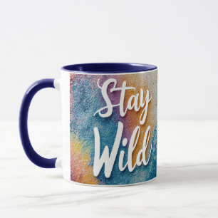 Blijf wild T-shirt Boho Natuur-geïnspireerd Shir Mok