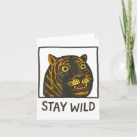 Blijf Wild Vintage Grappig En Schattig Tijger Gezi