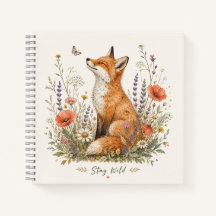 Blijf Wild Vos Wilde Bloem Bos Vos