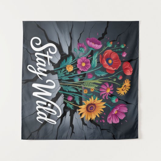 Blijf Wild Wandkleed (Voorkant (horizontaal))