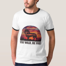 "Blijf wild, wees vrij: omarm je geest!" T-shirt
