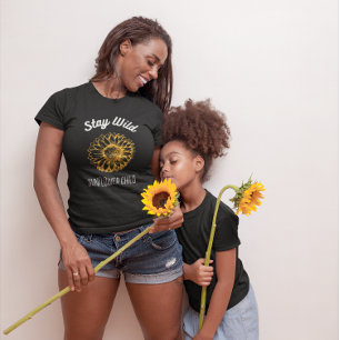Blijf Wild Zonnebloem Kind T-shirt