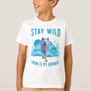 Blijf wilde Arctische Wolf T-shirt