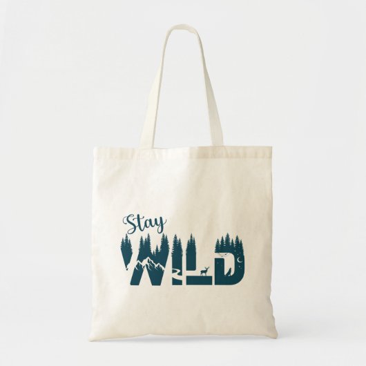 Blijf Wilde Natuur Canvas tas (Voorkant)