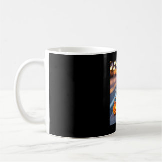 Blijf wilde wasbeer die ijs-koffie drinkt hallowee koffiemok
