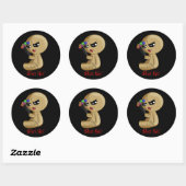 Blijf zitten. ronde sticker (Vel)