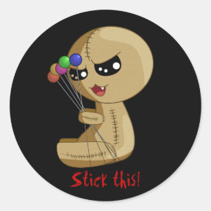 Blijf zitten. ronde sticker