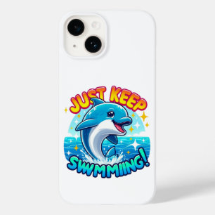 Blijf zwemmen Dolfijn Case-Mate iPhone 14 Hoesje