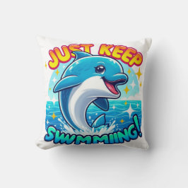 Blijf zwemmen Dolfijn Kussen