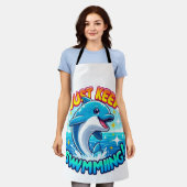 Blijf zwemmen Dolfijn Schort (Gedragen)