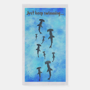 Blijf zwemmen, haaien servet