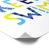 Blijf zwemmen poster (Hoek)