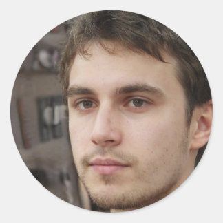 Blijf zwemmen ronde sticker