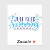 Blijf zwemmen sticker (Vel)