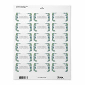 Blijft Laurel Wreath bruiloft Etiket (Full Sheet)