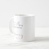 Blijft oma-cadeau zwangerschapsaankondiging koffiemok (Voorkant links)