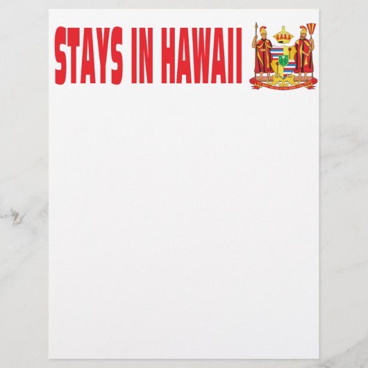 Blijft op Hawaï Flyer (Voorkant)