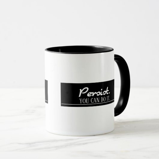 Blijft u het Aanmoedigings Witte Sjabloon Mok (Voorkant rechts)