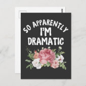 Blijkbaar ben ik dramatisch drama Queen Diva Briefkaart (Voorkant / Achterkant)