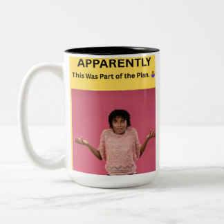 Blijkbaar hoorde dit bij het plan. 🤷♀️ tweekleurige koffiemok