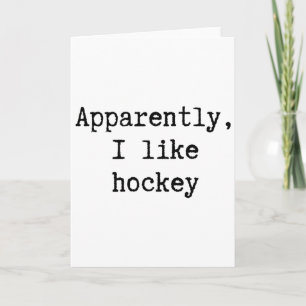 Blijkbaar Hou Ik Van Hockey Grappige Moeder Vader Kaart