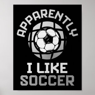 Blijkbaar Houd Ik Van Voetbal – Grappig Game Day-o Poster