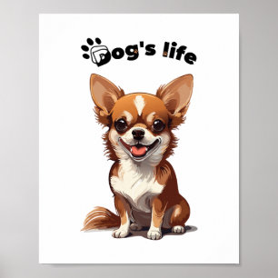 Blijke Chihuahua – Leuke ontwerp voor hondenliefhe Poster