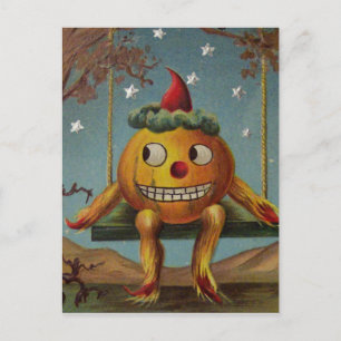 Blijke Pompoen (Oude Halloweenkaart) Briefkaart