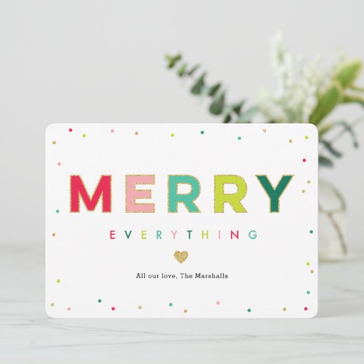 Blijmoedige Kerstkaart Zonder Foto (Staand voorkant)