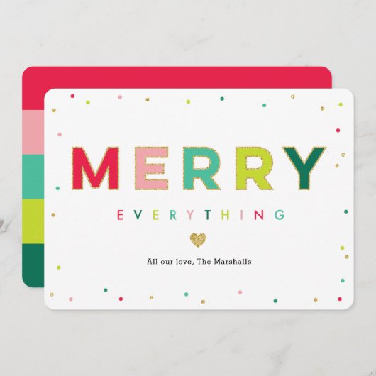 Blijmoedige Kerstkaart Zonder Foto (Voorkant / Achterkant)