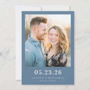 Blijmoedige marine candid foto save the date