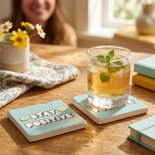 Blijven Positief Stenen Onderzetter