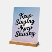 Blijven zingen Keep Shining optie 2 Acryl Bord (Hoek)