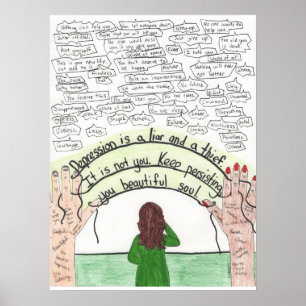 Blijvend (depressie) 18x24 poster