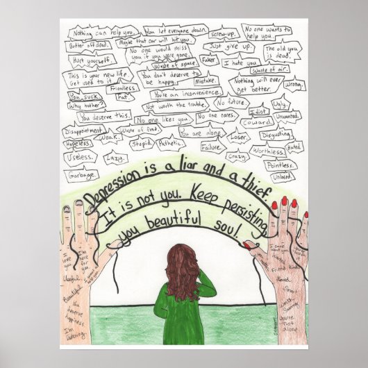 Blijvend (depressie) 18x24 poster (Voorkant)