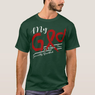 Blijvend gehandicapt bewustzijn Mijn God is sterke T-shirt