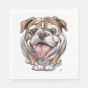 Blijwekkende Bulldog Servet
