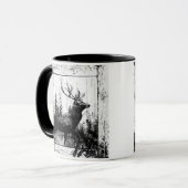  blik in zwart-wit, donkerder dier mok (Voorkant links)