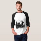  blik in zwart-wit, donkerder dier t-shirt (Voorkant volledig)