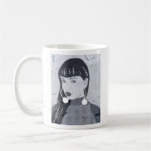 Blik nachtportret koffiemok (Links)