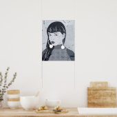 Blik nachtportret poster (Keuken)