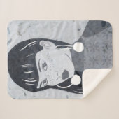 Blik nachtportret sherpa deken (Voorkant (horizontaal))