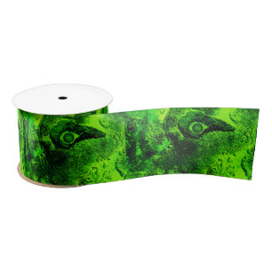 blik op groen satin - lint
