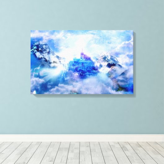 Blik van de New Jeruzalem Canvas Afdruk (Insitu (Houten vloer))