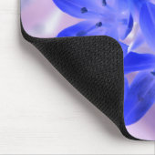 Blik van de sneeuw met blauwe muis muismat (Hoek)