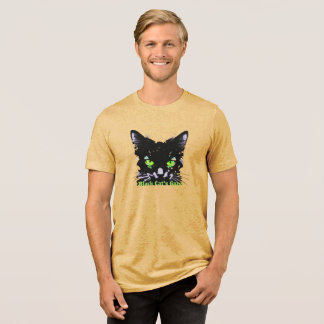 Blik van de Zwarte Kat Tri-Blend Shirt