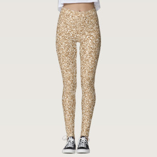  blik van Tan Glittery Leggings